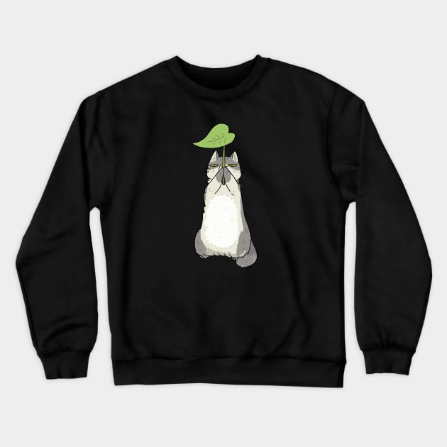 Cat with stalk Crewneck Sweatshirt by Mob0